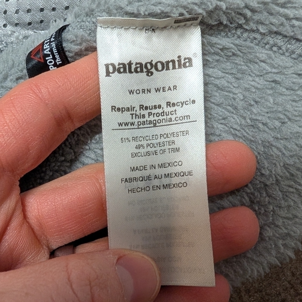 PATAGONIA (Women's Small) Re-Tool Snap Gray Fleece Pullover 25443 - Picture 7 of 9